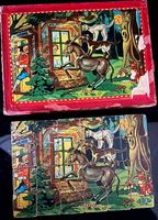 Altes Holz-Würfel-Puzzle-Märchen