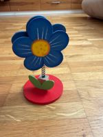 Notiz Klammer Holz Ständer Blume handgemalt 12 cm hoch