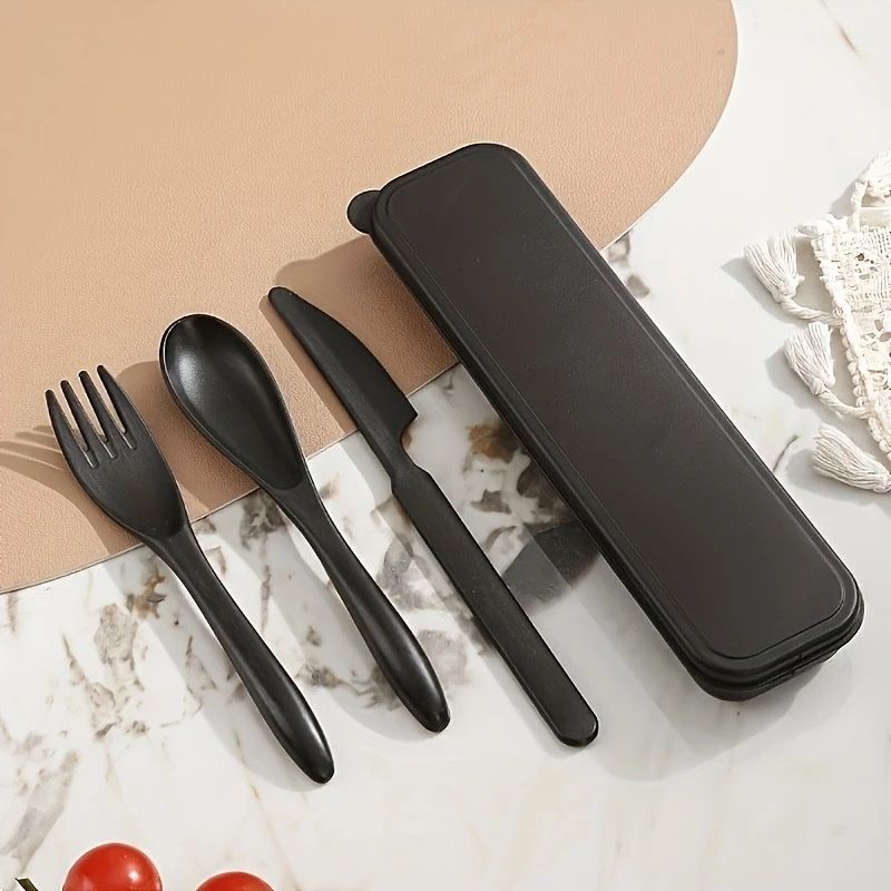Set di posate: Wiederverwendbares Besteck-Set mit Box schwarz Besteck Set – Nuovo e nell'imballaggio originale da Wettingen venduto da Chnoelleli