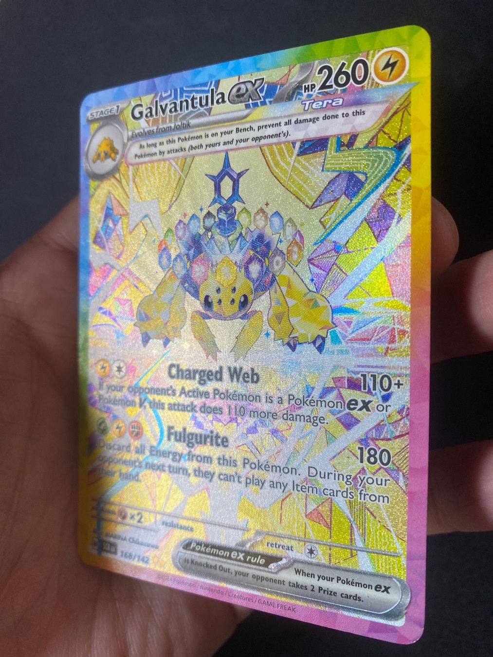 Pokémon Carte collezionabili: Galvantula ex 168 - Voltula ex - SIR - Stellar Crown - EN – Nuovo (secondo la descrizione) da Hausen AG venduto da Shrade 2