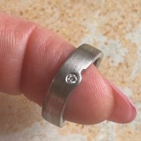 Edler matter Silberring 925 Zirkonia-Stein (Gr. 52)