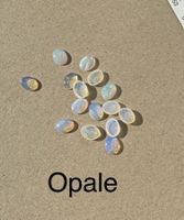15  Stk  Cabochons Opal  Tropfen   echt winzig OPALE  SET