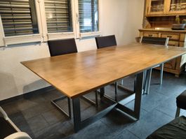 Esstisch Holzmetall Untergestell guter Zustand 