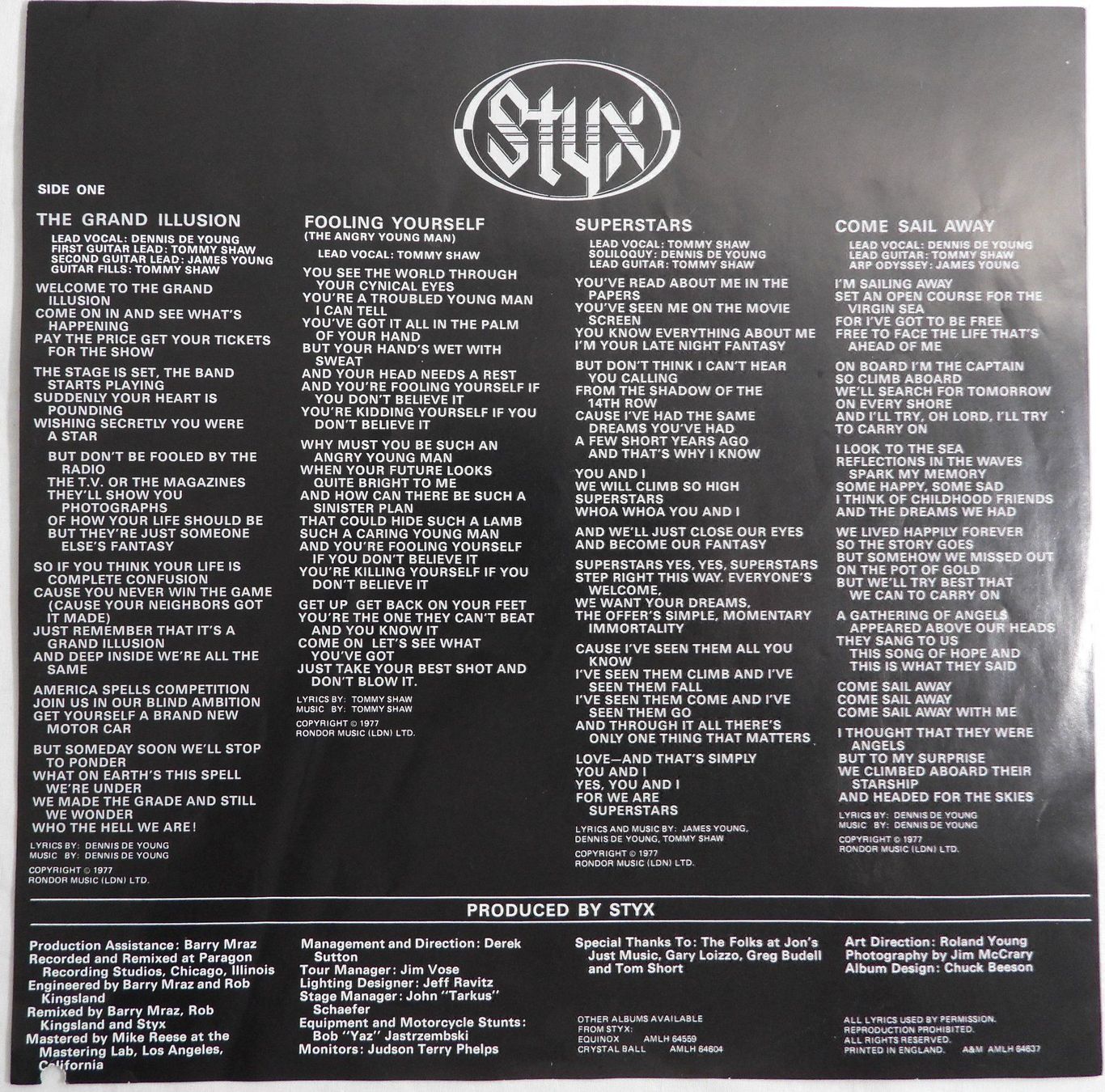 Dischi in vinile: STYX THE GRAND ILLUSION  LP 1977 – Usato da Dübendorf venduto da mar_85sd 2