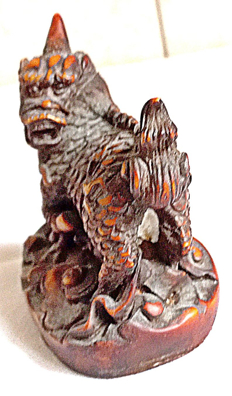 Statuette: Tempelwächter Drachen Resine aus China – Usato da Baar venduto da 2cvbaar 2
