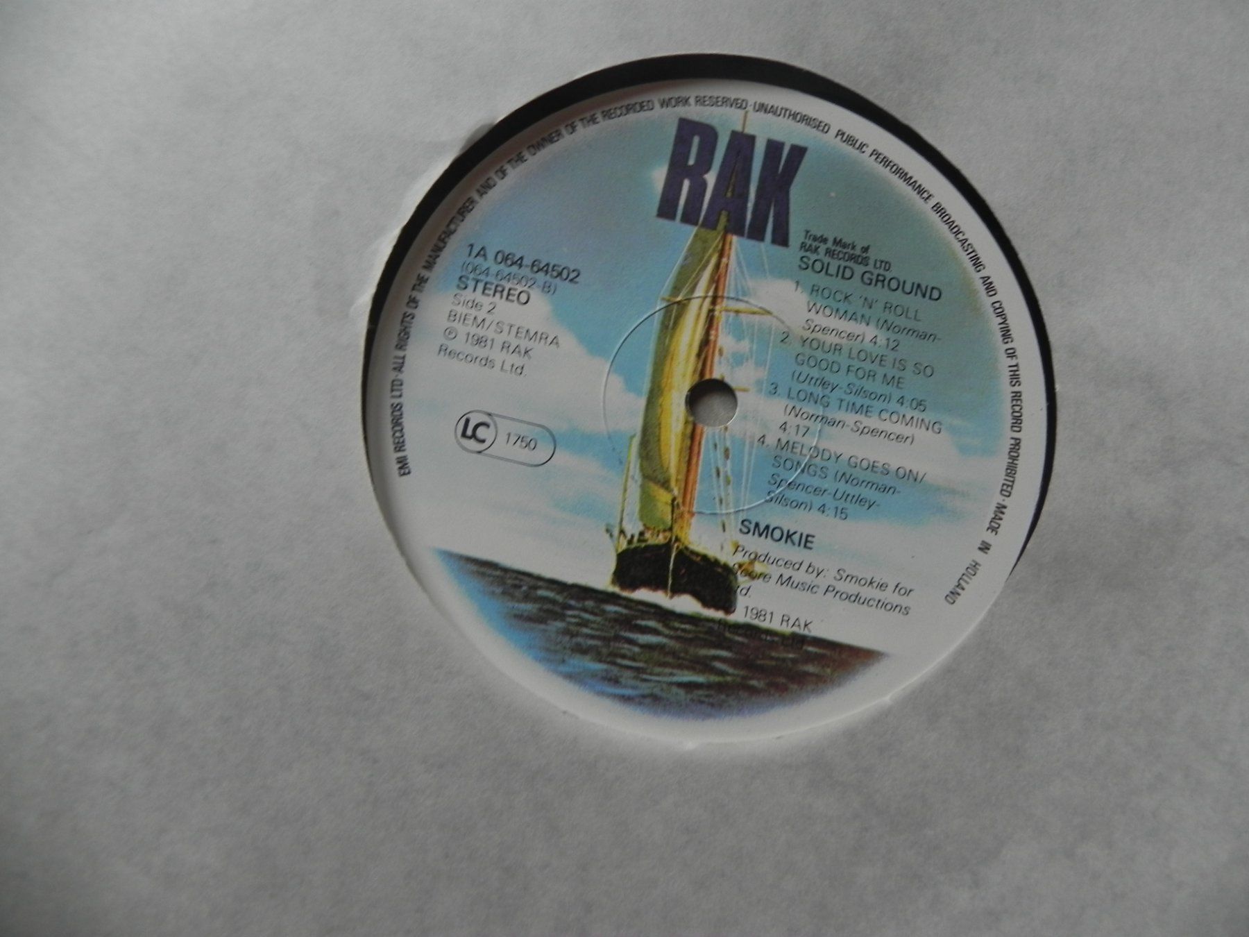 Schallplatten: LP Schallplatte Engl. Rock Band Smokie 1981 Solid Ground – Gebraucht aus Siebnen von krimsie 4