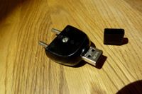 USB Stick im Retro 2Pol Bakelit handmade
