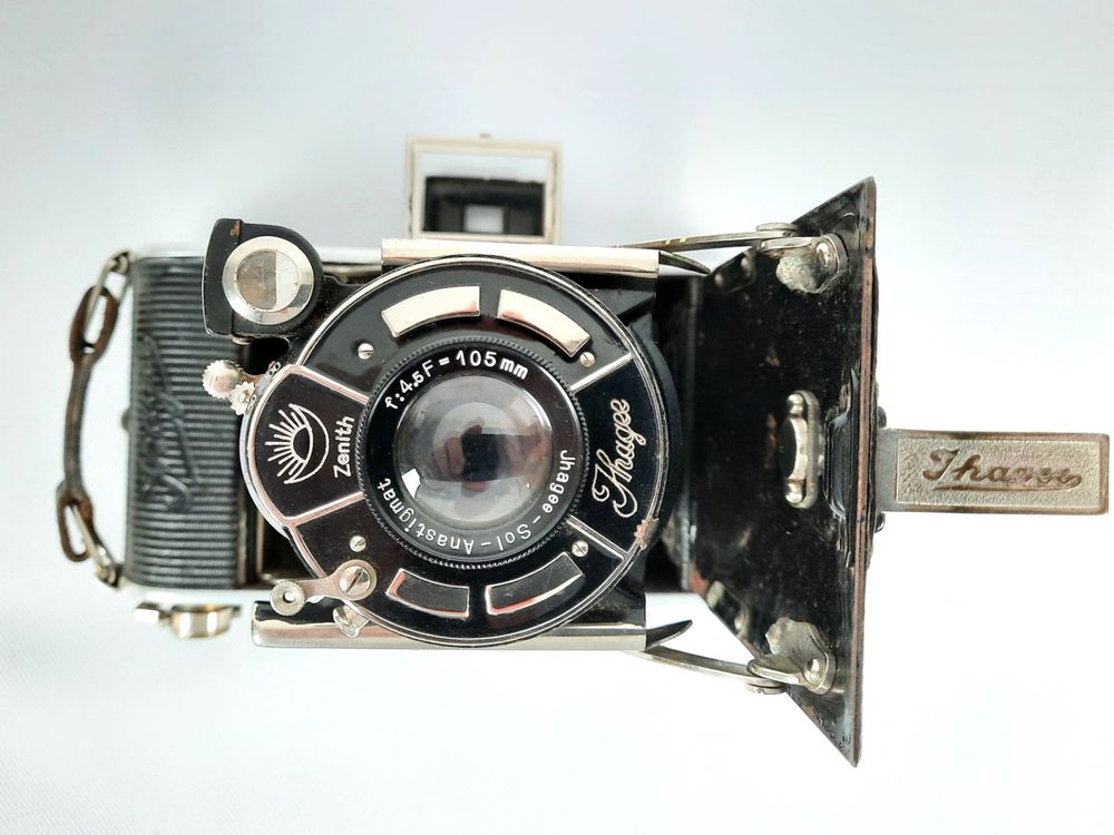 Appareil Photo Vintage Kinax Anastigmat Paris F.105 1:4,5 Avec étui - À Soufflet, Occasion Fonctionnel