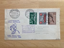 Zeppelin Flugpostbrief 1930 Holland Fahrt