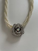 Elegante Perlenkette mit Rosen-Anhänger, neuwertig! ✨ (50)