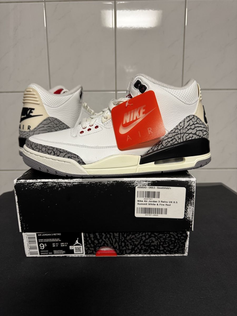 Jordan Scarpe da uomo: Air Jordan 3 White Cement, EU 43 Neu !! – Nuovo e nell'imballaggio originale da Tuggen venduto da Kawest0