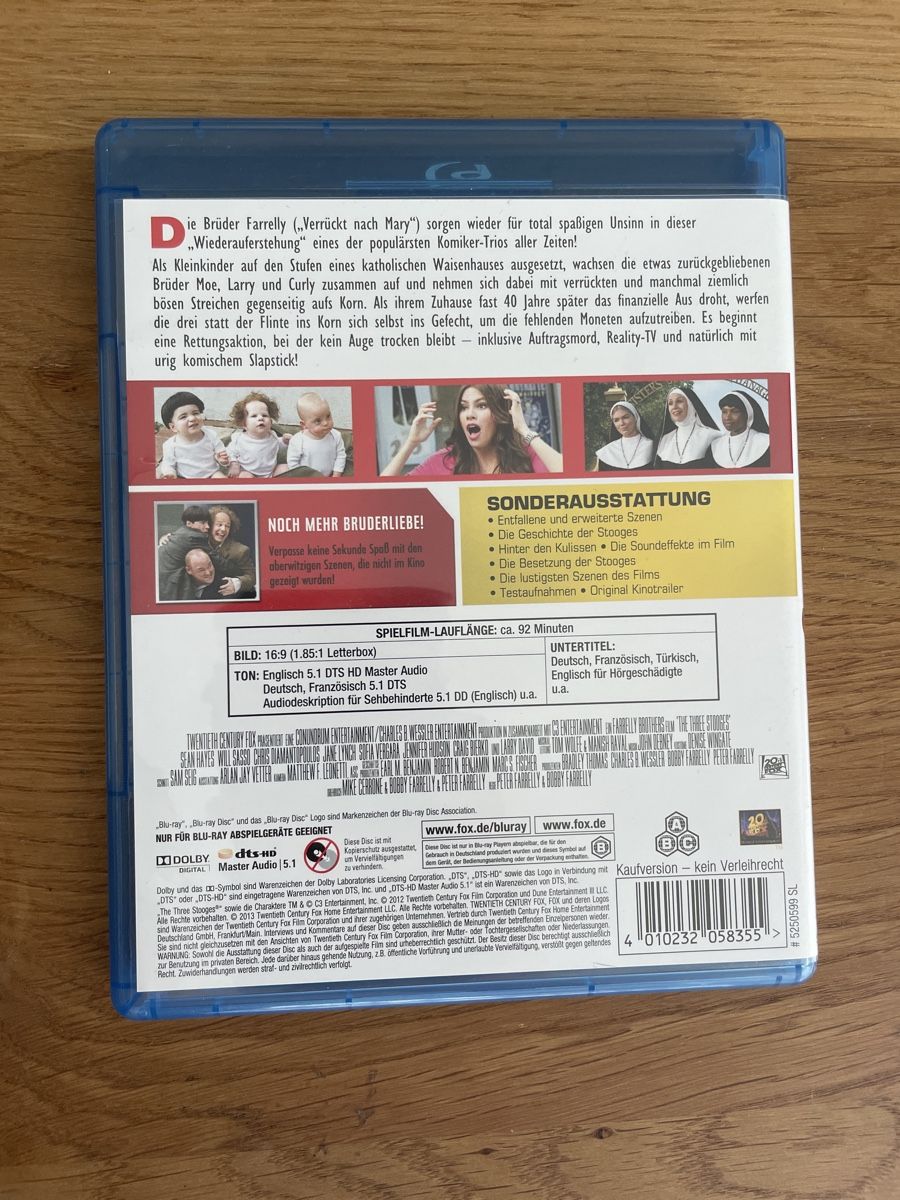 Tutti i DVDs: Die Stooges (2012, selten) BluRay – Usato da Hagendorn venduto da masterchieff 1