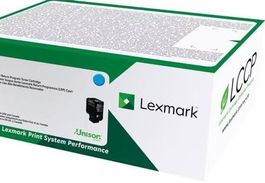 Lexmark 74C2HCE Cyan Toner Cartridge, Original
