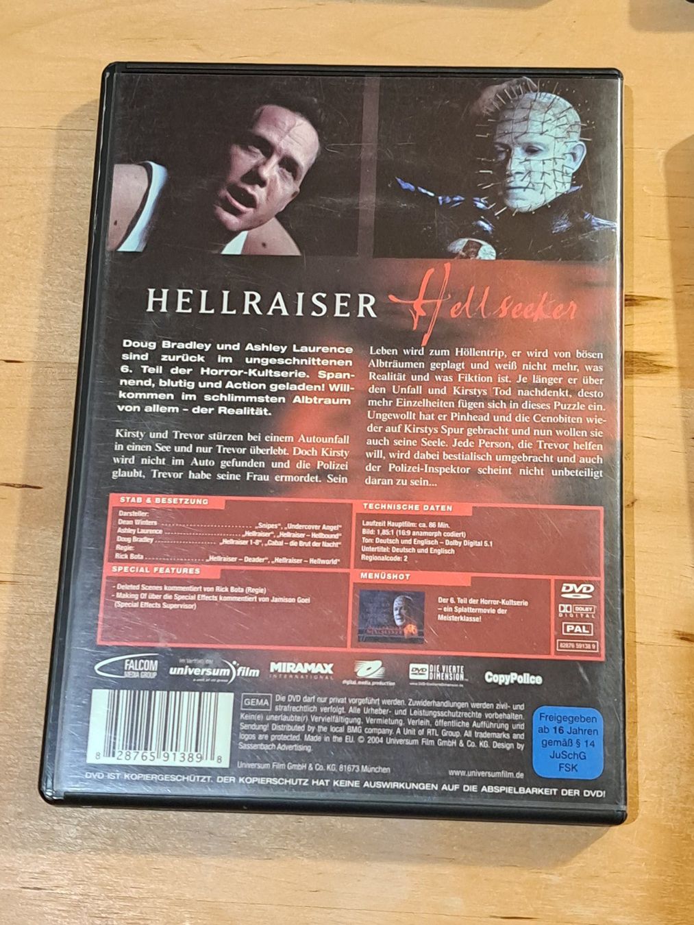 Alle DVDs: DVD HELLRAISER 4, 5, 6 und 7, UNCUT – Gebraucht aus Unterseen von Kanica 6