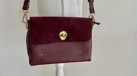 Tasche dunkelrot/gold