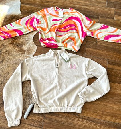 Neu 2 x H&M Mädchen Sweatshirt / Pullover /Hoodie Gr.158-164