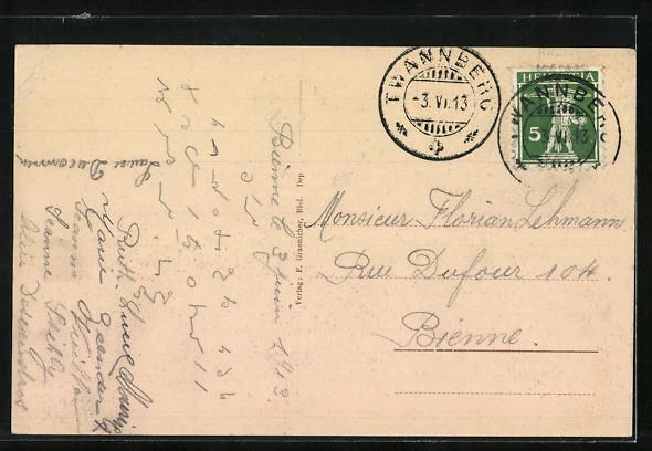 Cartes postales: Twannberg, Ansicht vom Kurhaus, Panorama – D'occasion à Berlin par bartko-reher 1