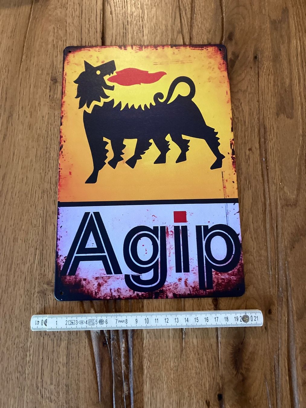 Insegne: Agip Retro Schild / neu – Nuovo e nell'imballaggio originale da Bremgarten AG venduto da Eurotiz 2