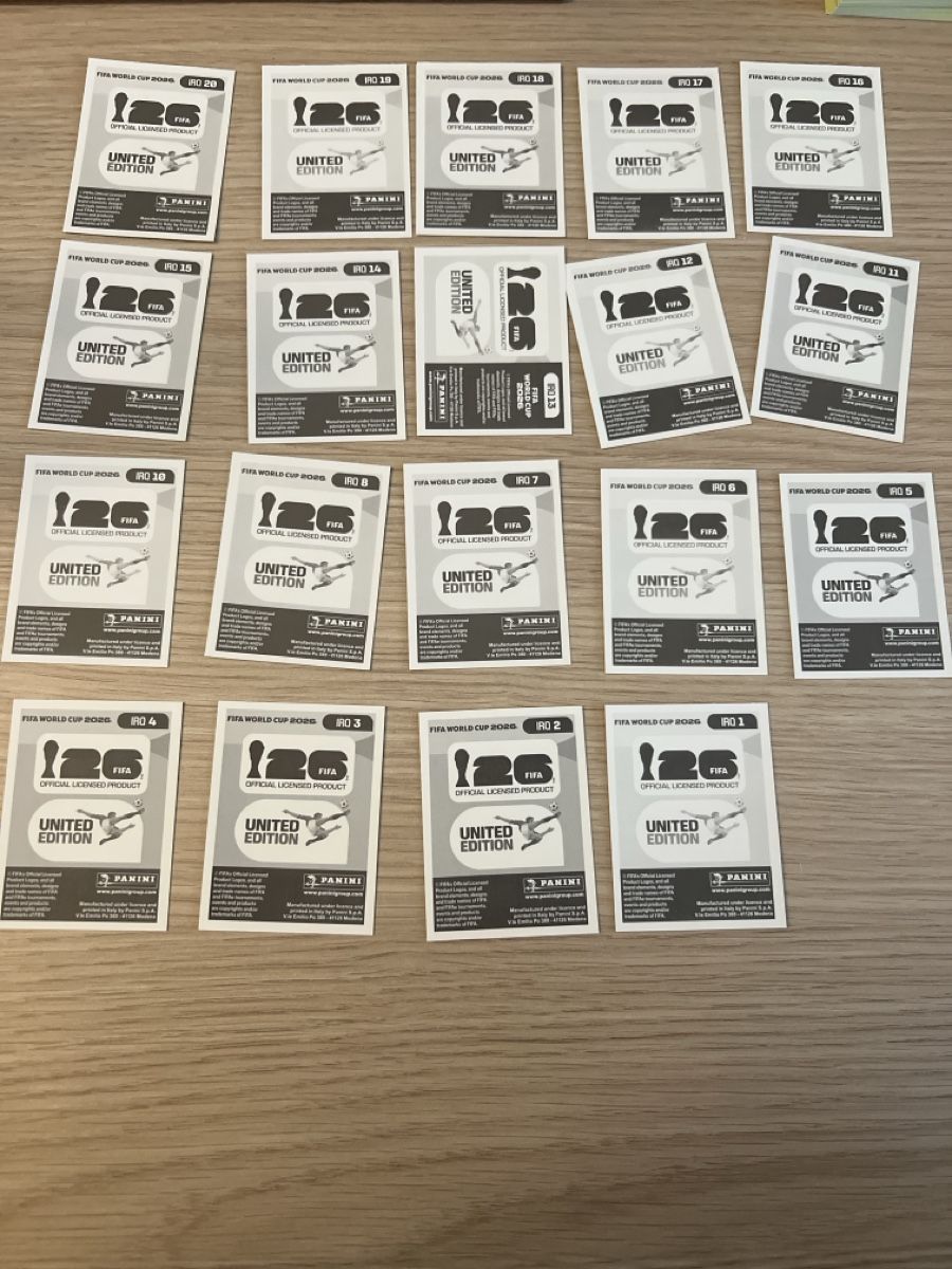 Panini Carte collezionabili: Panini WM 2026 Irak IRQ diverse – Nuovo (secondo la descrizione) da Wettingen venduto da nic_yz65