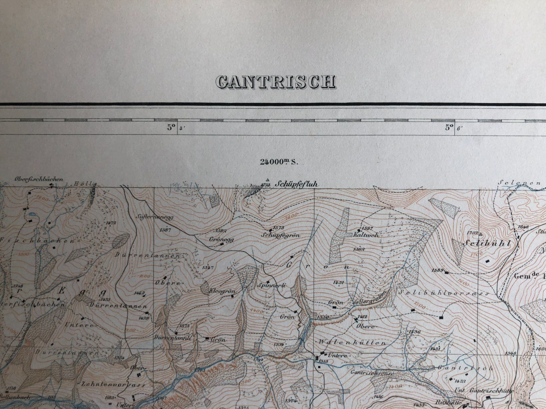 Landkarten & Atlanten: Siegfriedatlas Bl. 351: Gantrisch 1882 – Gebraucht aus Zürich von allp 3
