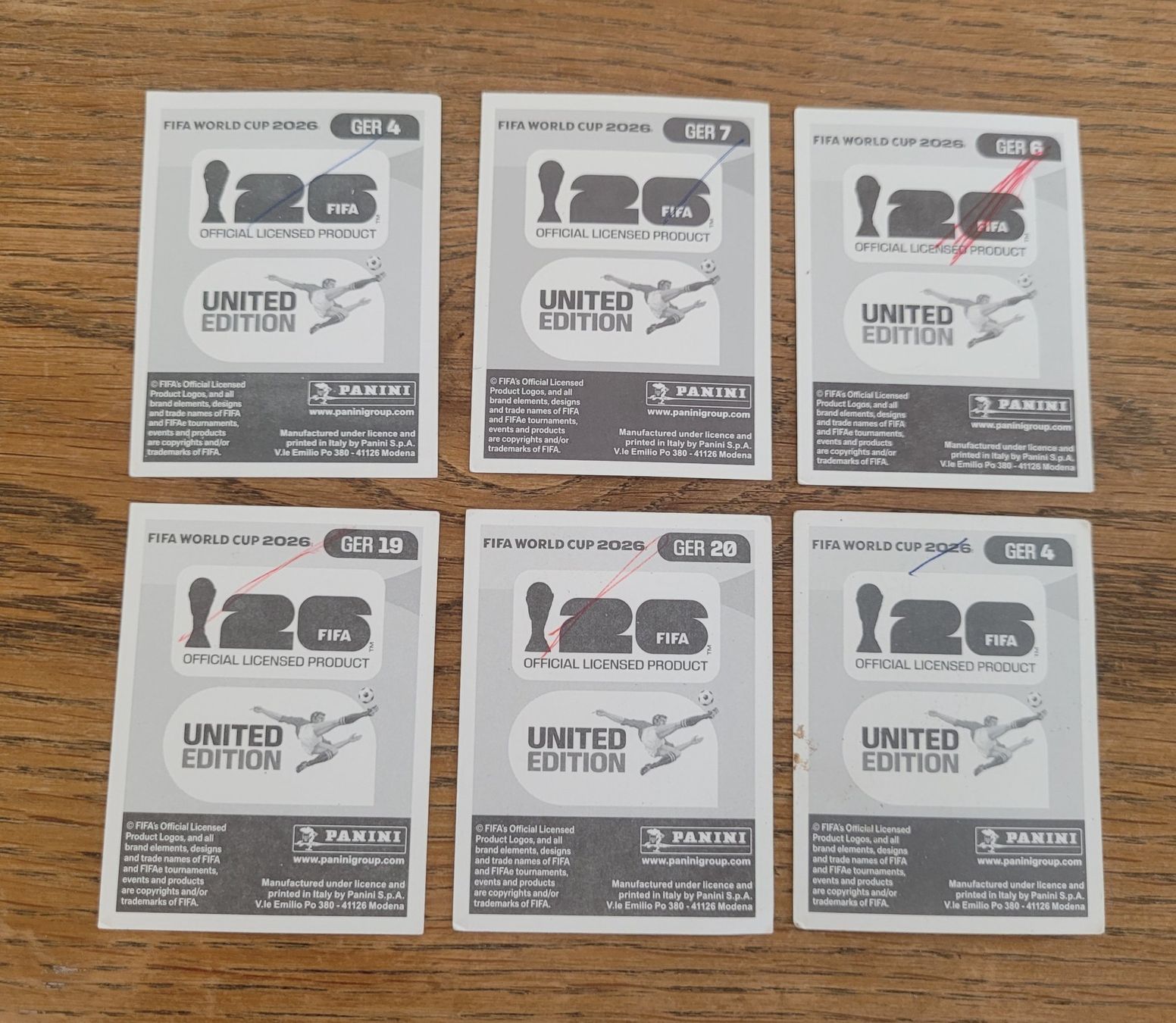 Panini Carte collezionabili: Panini Deutschland GER4, 6, 7, 19, 20 – Usato da Kriens venduto da KTP 1