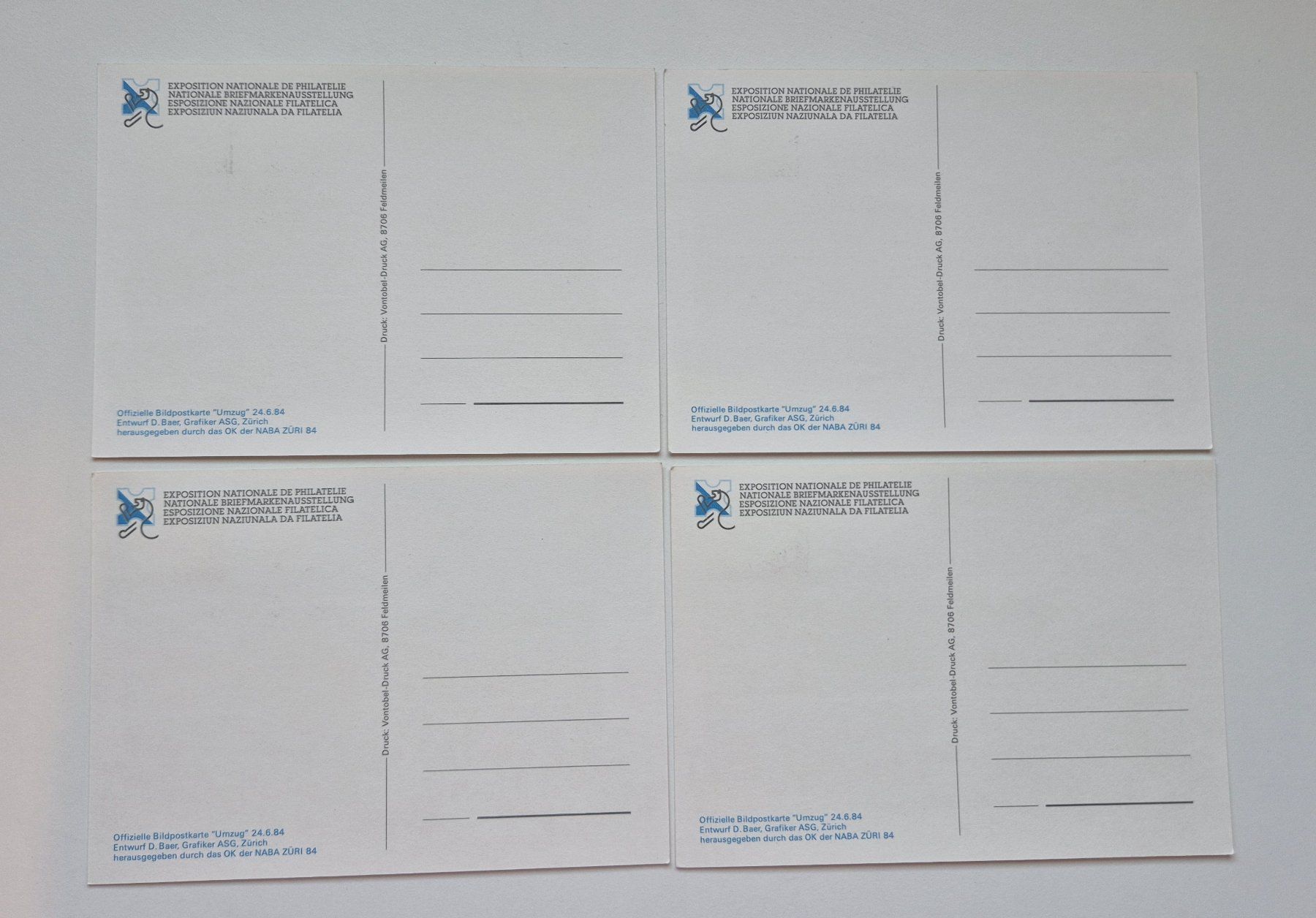 Cartoline postali: Ansichtskarten Philatelie-Sammlung NABA 1984 – Nuovo (secondo la descrizione) da Niederweningen venduto da Obson 1