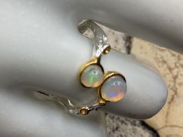 Opalring im ArtDeco Stil aus Sterlings. Gr. 55