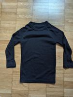 Schwarzes Langarmshirt für Kinder, thermal Grösse 98/104,