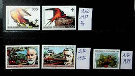CENTRAFRIQUE  TIMBRES NEUFS** 1985-89 COTE 13.50 EUROS /U492