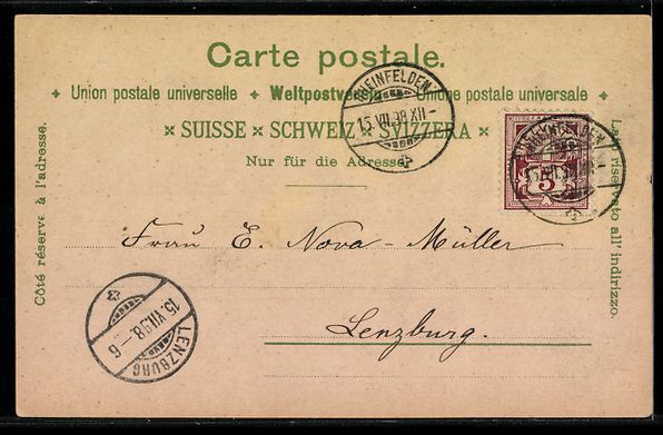 Ansichtskarten: Litho Rheinfelden, Marktgasse mit Hotel  – Gebraucht aus Berlin von bartko-reher 1