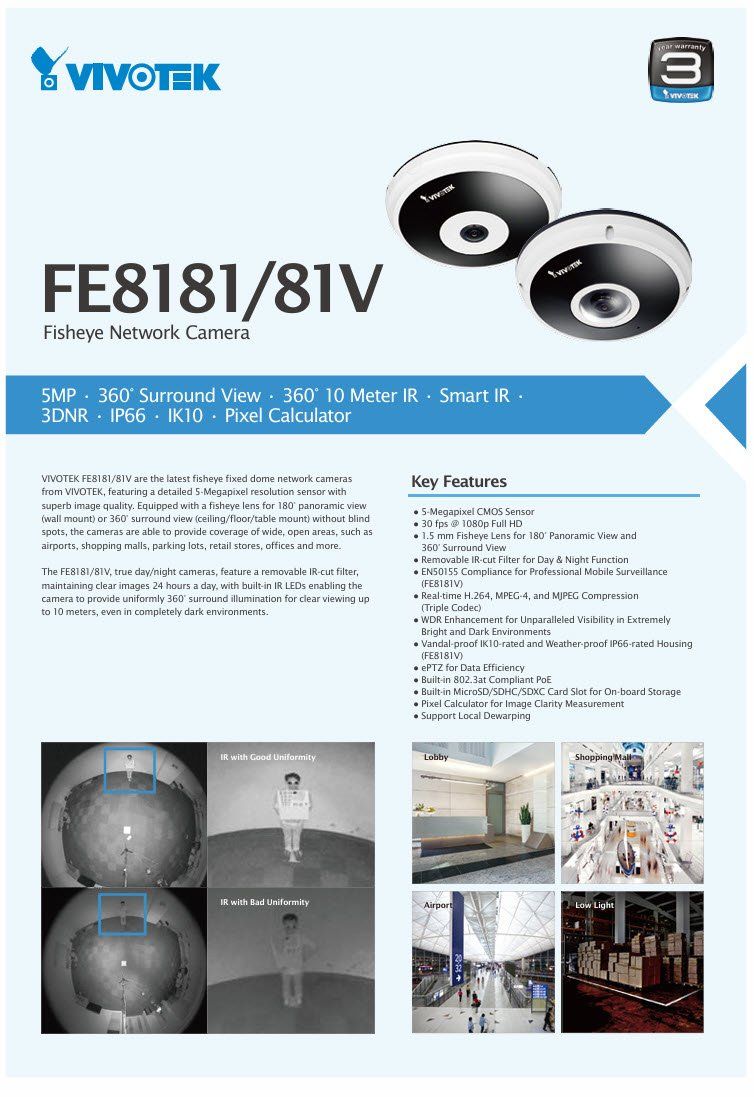 Fotocamera: IP Cam Vivotek FE8181V Fisheye – Usato da Wiesendangen venduto da Jge 2