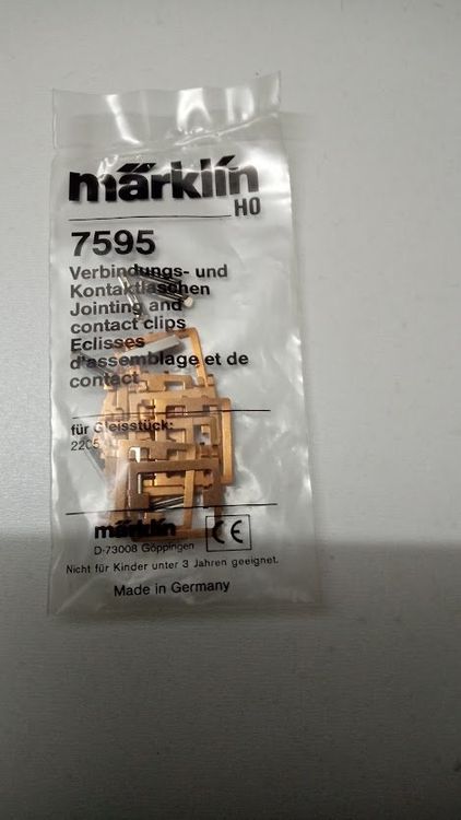 Märklin Verbindungs-u. Kontaktlaschen 7595 (Neu und originalverpackt ...