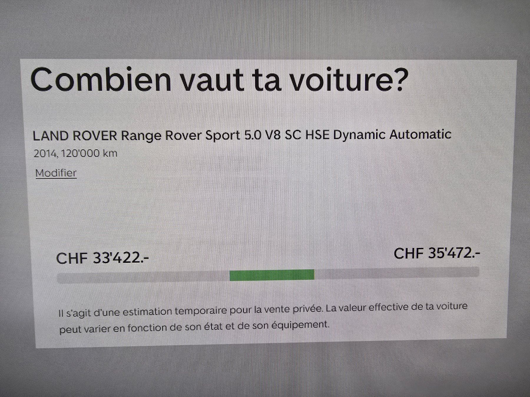 Land Rover Automobili: Range Rover Sport 5.0 – Usato da Vufflens-la-Ville venduto da prouge1528 9