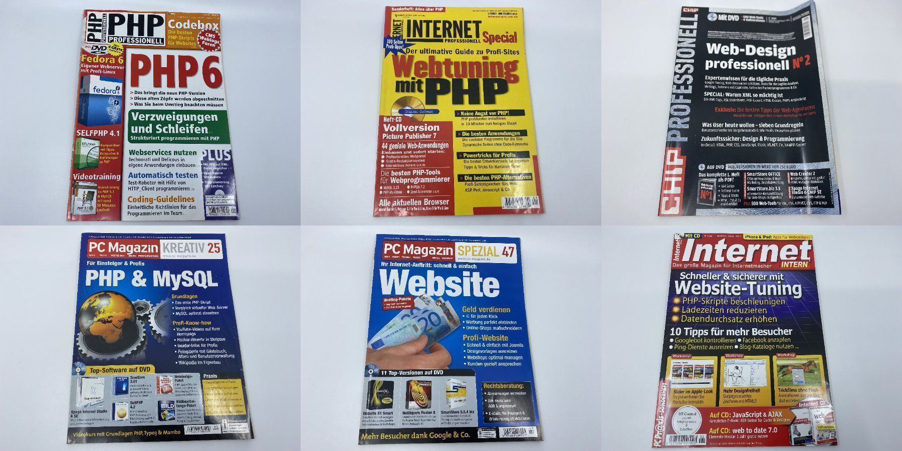 Riviste & Magazine: 6 Hefte aus den Bereichen Internet, Website und PHP – Usato da Langwiesen venduto da Restposten-24
