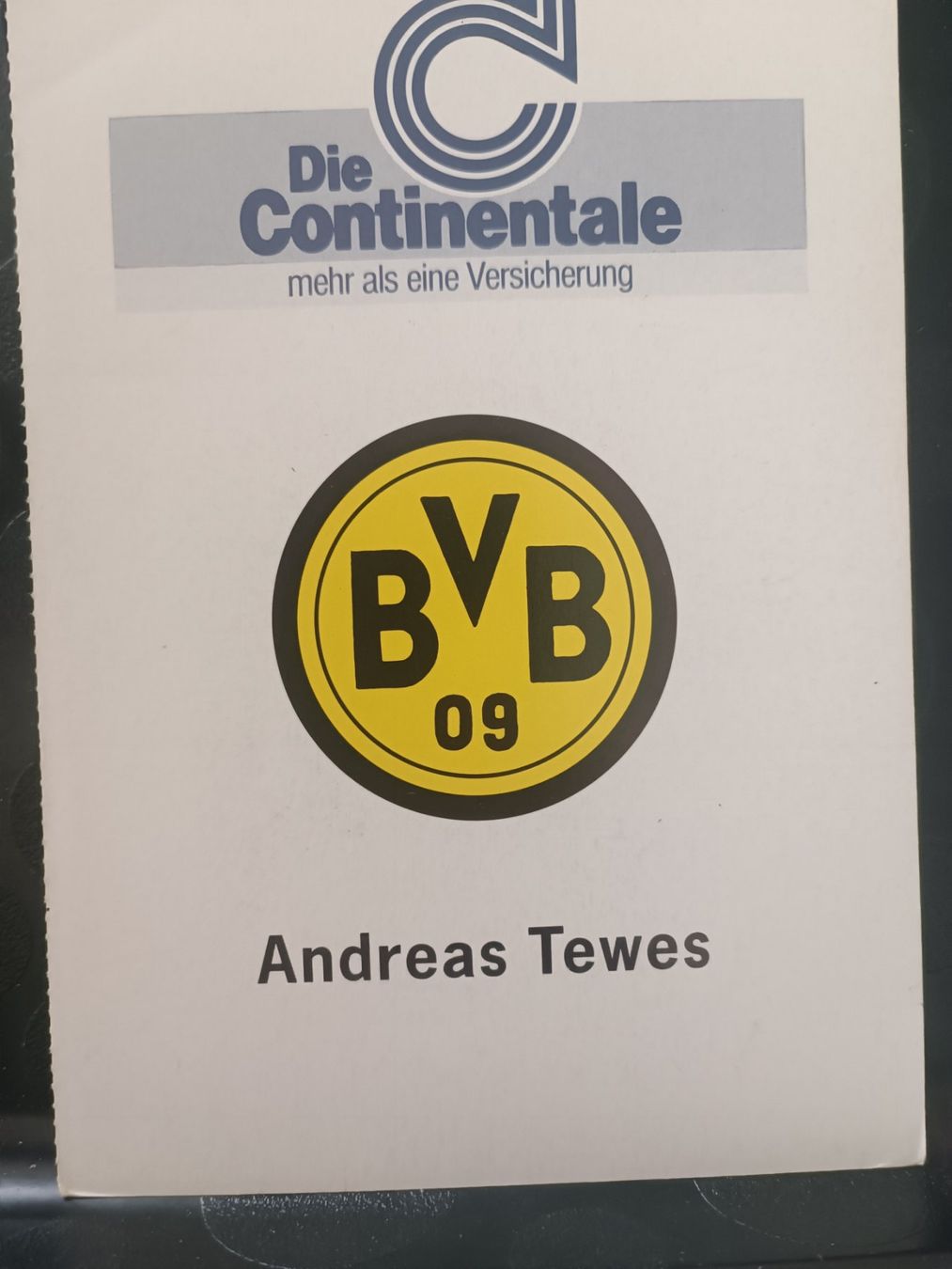 Autografi: Andreas Tewes - BVB - Handsignierte alte Karte – Usato da Menziken venduto da Artographs 1