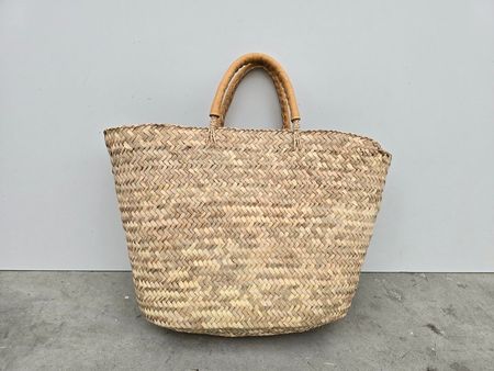 Korb: Shopper oval sand/gelb-ANGEBOT