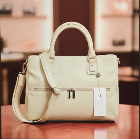 Elegante Lederhandtasche (mit Umhängeriemen) - NEU
