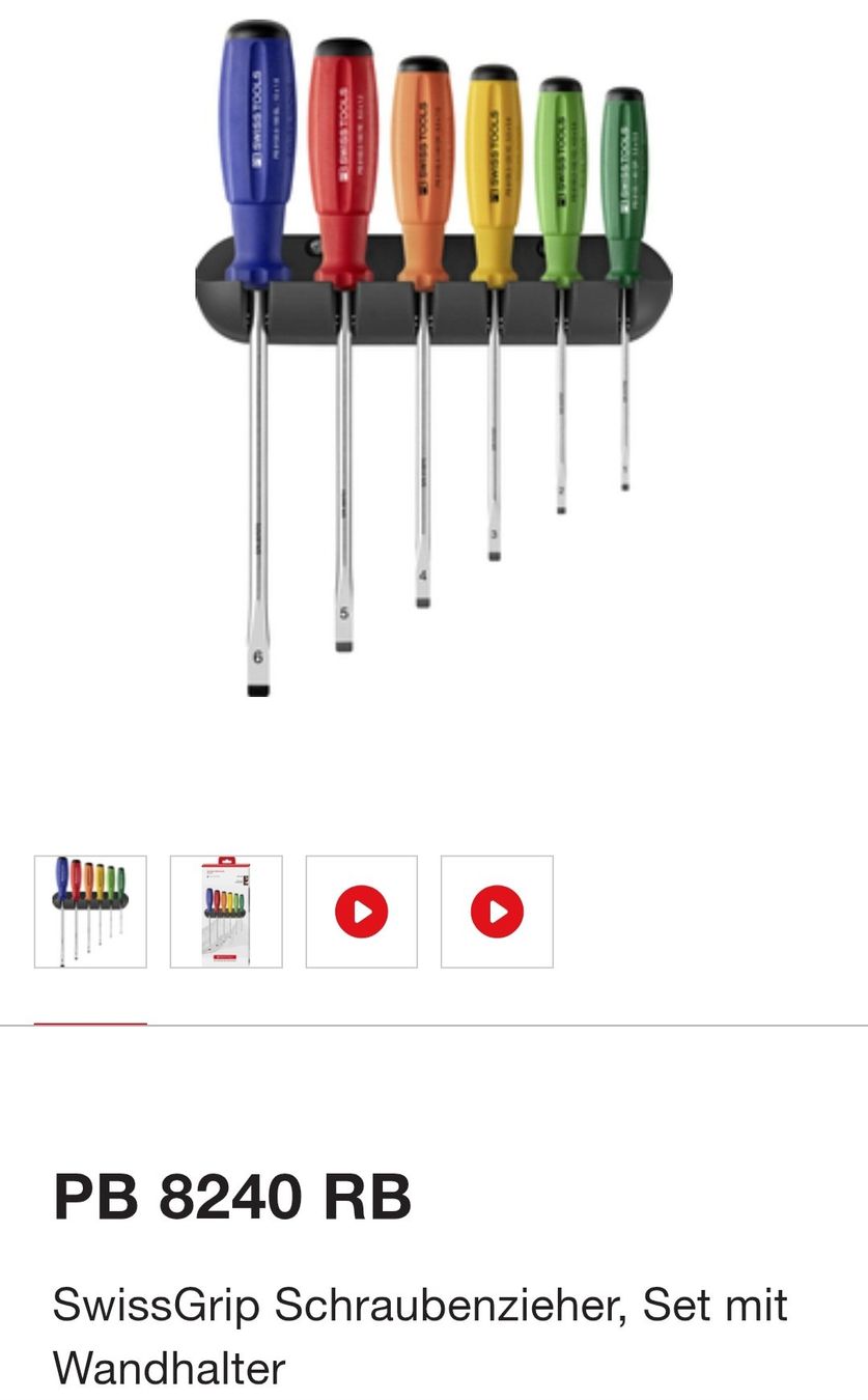 PB Swiss Tools Alle Werkzeuge: Swisstool Schraubenzieher Set mit Wandhalterung – Neu (gemäss Beschreibung) aus Niederneunforn von wip_dmq9 2