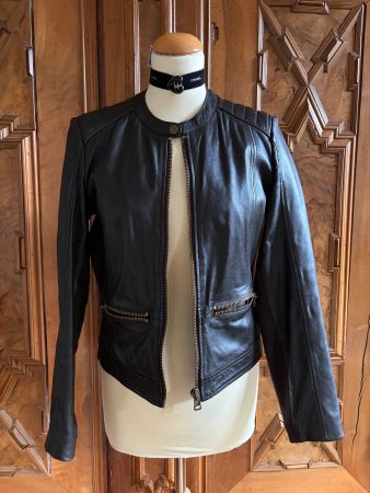 MANGO Biker Jacke  100 % Leder Größe M