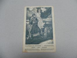 Militär Karte Schweiz 1.August Bundesfeier 1914