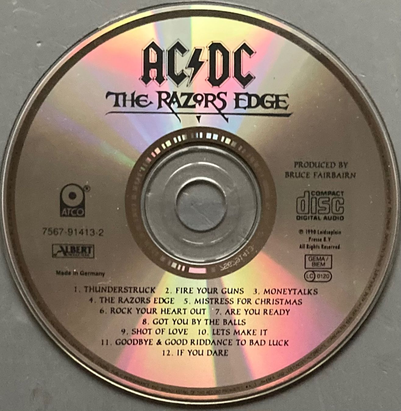 Dischi in vinile: AC/DC - THE RAZORS EDGE – Usato da Poliez-Pittet venduto da Newtown-Records 2