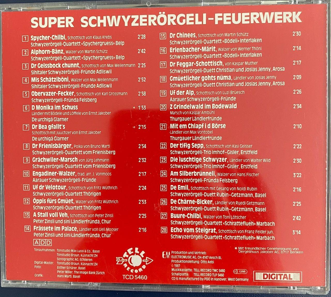 CD: Super Schwyzerörgeli Feuerwerk CD - Folklore vo de Schwiz... – Usato da Rain venduto da sempach2 1
