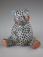 Herend Bär Figur Porzellan handbemalt 9 cm