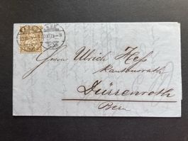 1875 Sitzende Helvetia Nr. 37 sur Lettre 