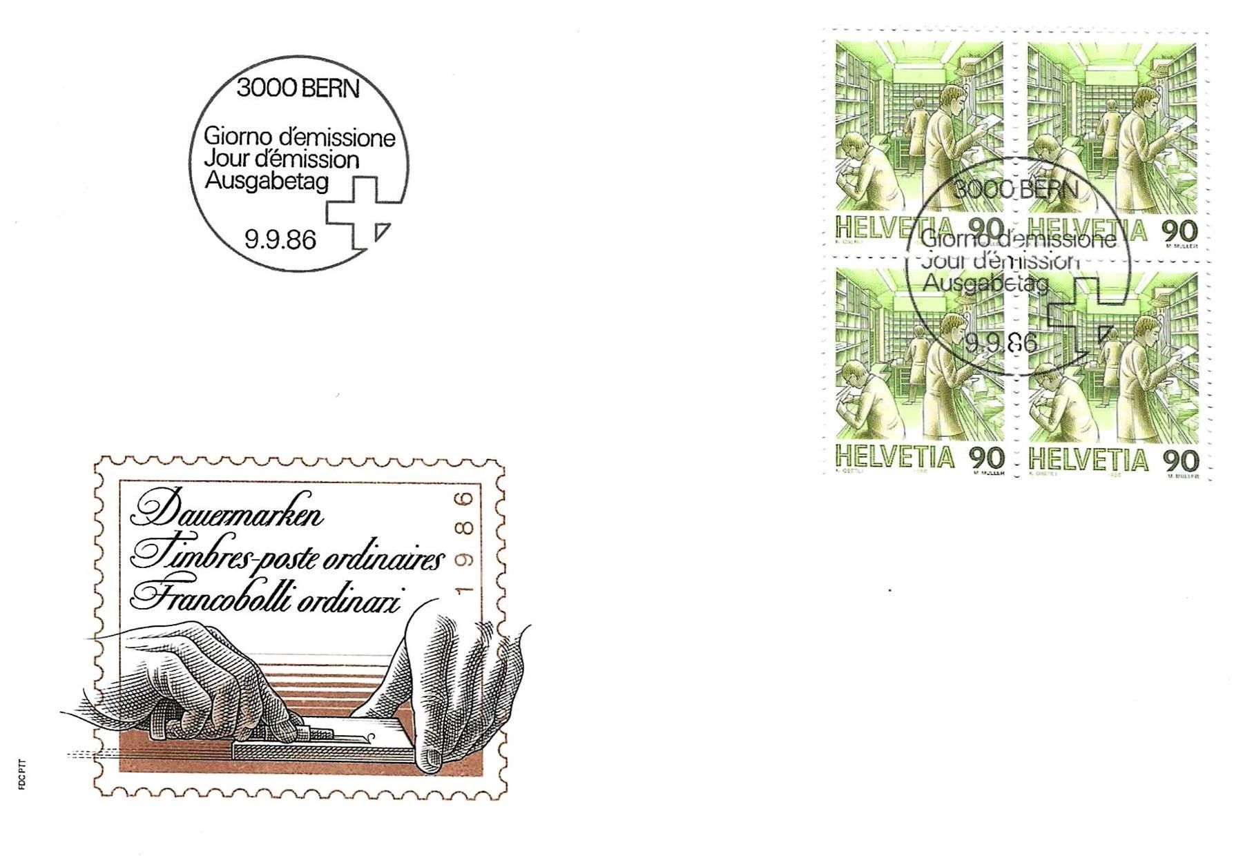 Tutti i francobolli: FDC  Viererblock 1986 – Usato da Koblenz venduto da Himmelsreiter