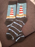 Socken mit Leuchtturm Motiv, Grösse 36-42, Neu.