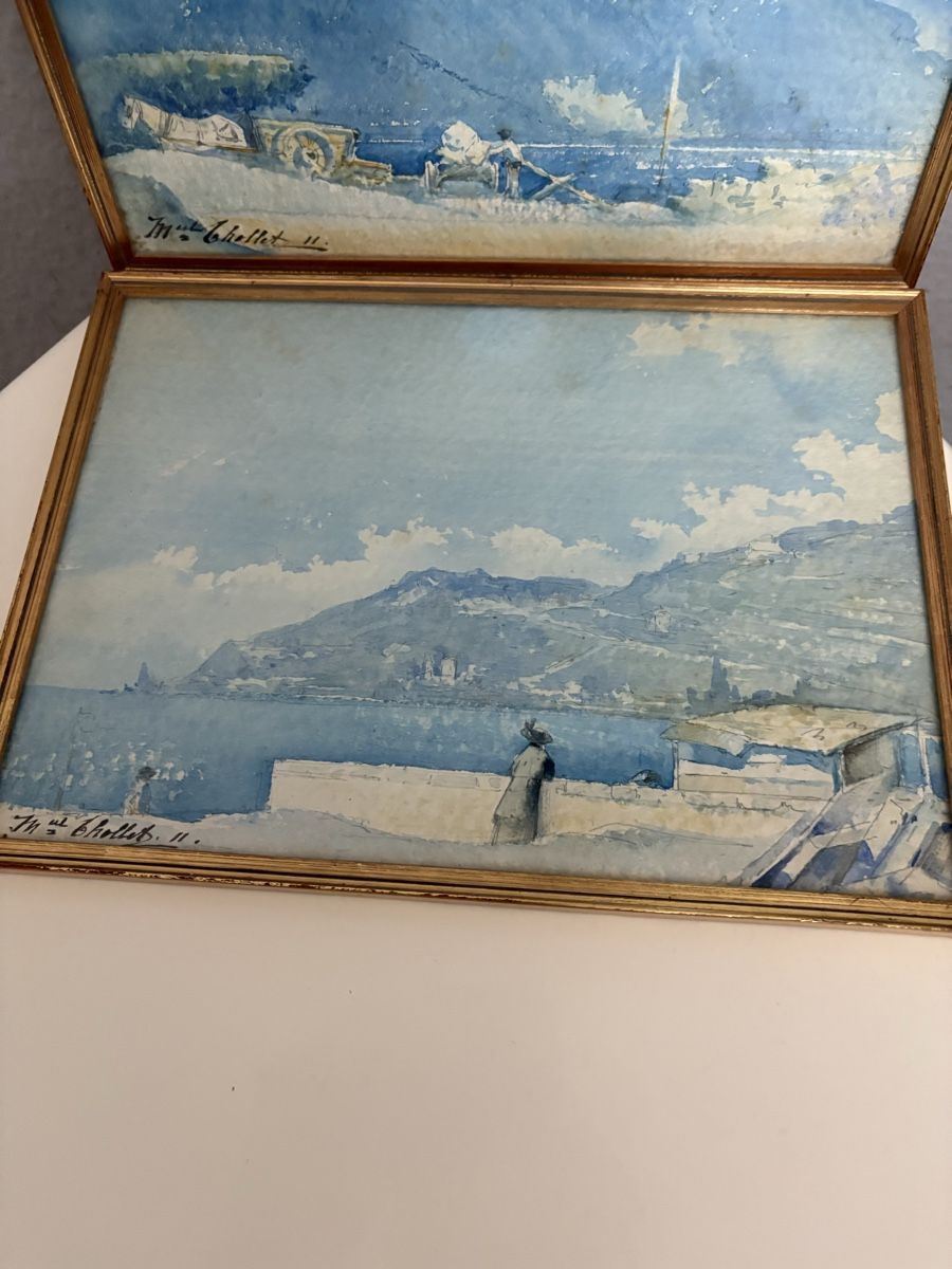 Gemälde: Suite de 2 aquarelles signé Marcel Chollet – Gebraucht aus petit lancy von FerreiraLuis 4
