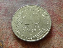 FRANCE  10 Centimes  1983  (P)