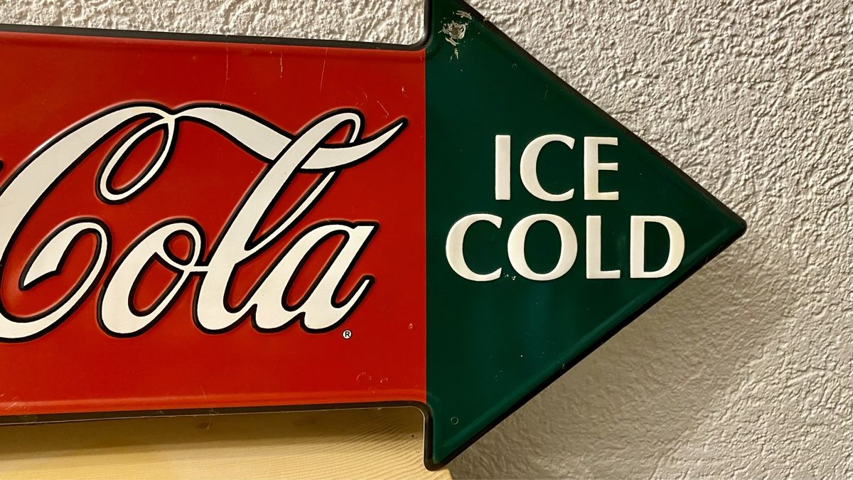 Coca-Cola Insegne: Blechschild Coca Cola, antik – Usato da Murten venduto da Defender10 2