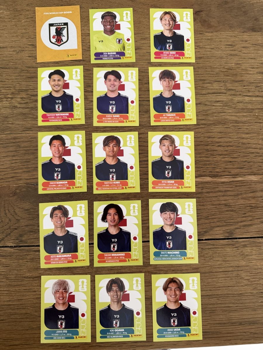 Panini Sammelbilder & Trading cards: Panini World Cup 2026 Sticker, Diverse Japan – Neu (gemäss Beschreibung) aus Seengen von Gegu2